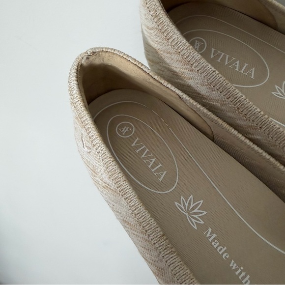 Vivaia Flats Hemp Oatmeal Tan Neutral Color Size 39/7.5 Womens shoes - Picture 3 of 12